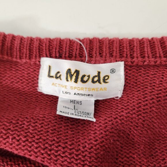 Vintage Capilano Golf Club Mens Knit Sweater Size Large La Mode - Picture 6 of 10